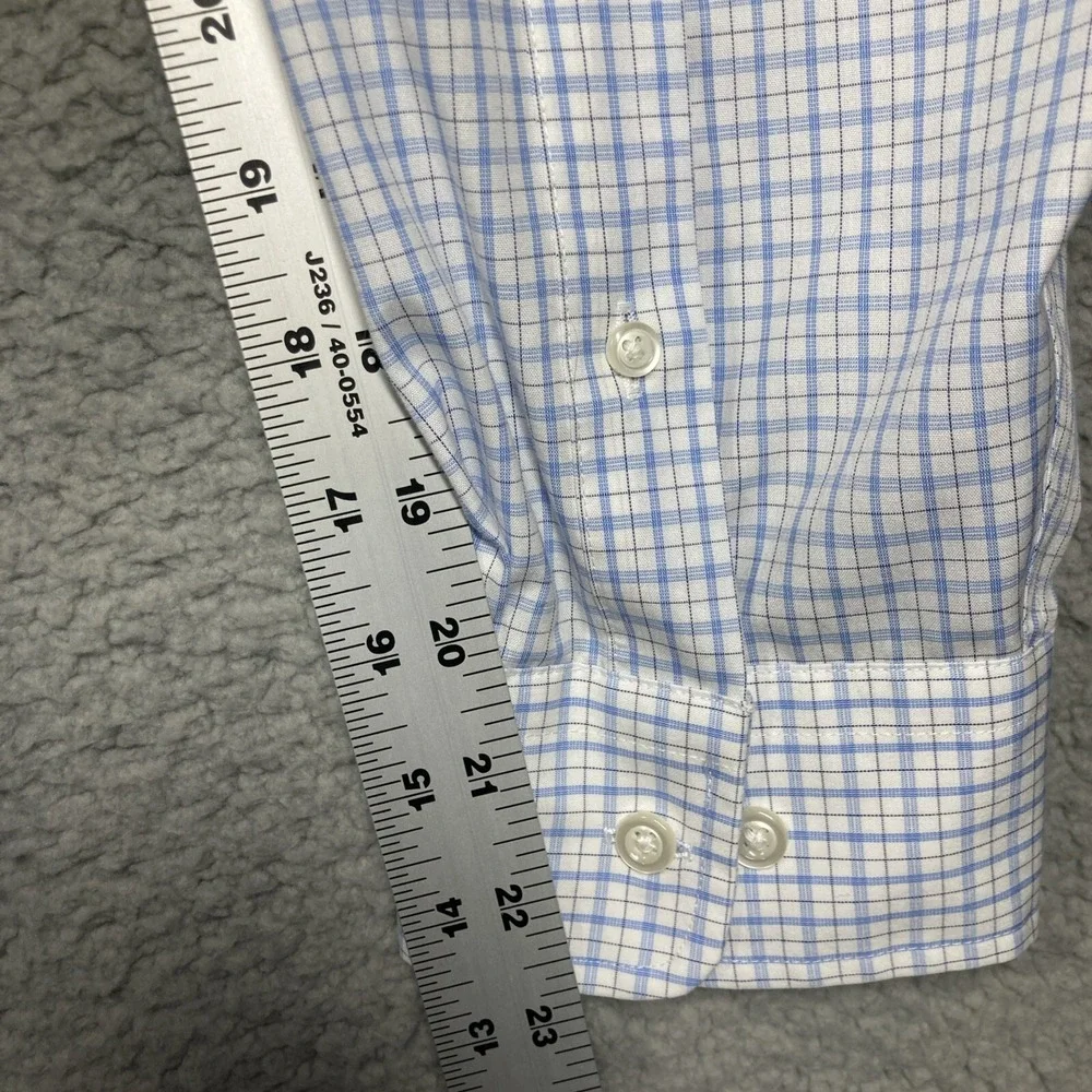Joseph Abound Shirt Mens 18 1/2 34-35 Blue Long Sleeve Button No Iron Classic